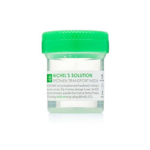 MON1236269CS - StatLab Medical Products - StatLab Medical Products Prefilled Michel Transport Medium Container 20 mL (0.67 oz.) Screw Cap Biohazard Symbol / Patient Information NonSterile