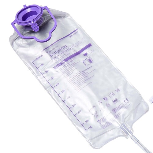 MON1236905CS - Cardinal - Cardinal Enteral Feeding Pump Bag Set Kangaroo OMNI ENtelliSet 1000 mL NonSterile