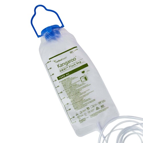 MON1236907CS - Cardinal - Cardinal Enteral Feeding Pump Flush Bag Set Kangaroo OMNI ENtelliSet 1000 mL NonSterile
