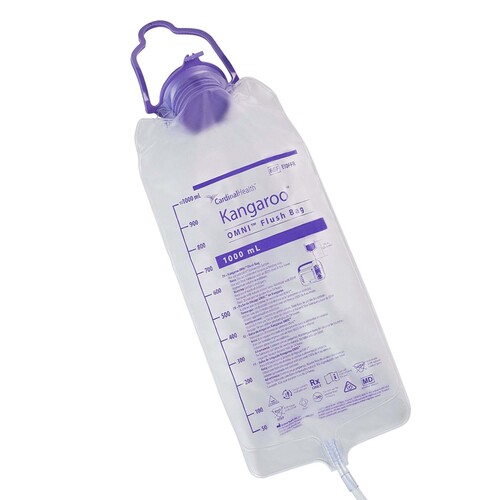 MON1236907CS - Cardinal - Cardinal Enteral Feeding Pump Flush Bag Set Kangaroo OMNI ENtelliSet 1000 mL NonSterile