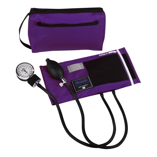 MON1237839EA - Mabis Healthcare - Mabis Healthcare Aneroid Sphygmomanometer with Cuff Mabis Nylon Cuff Palm Aneroid