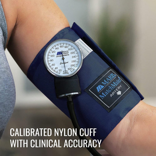 MON1237840EA - Mabis Healthcare - Aneroid Sphygmomanometer with Cuff Mabis Nylon Cuff Palm Aneroid, 1 Each