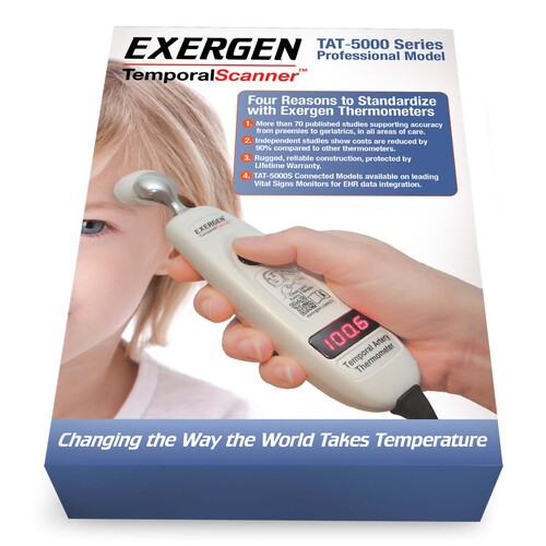 MON1239311EA - Exergen - Exergen Temporal Contact Thermometer Temporal Scanner&trade; Temporal Probe Handheld, 1/EA