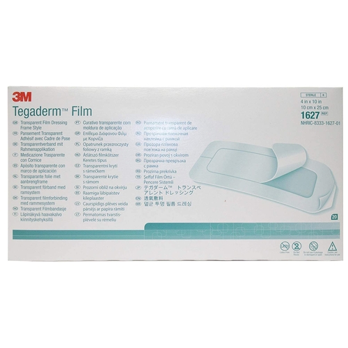 MON124293CS - 3M - 3M Tegaderm&trade; Rectangle 4" x 10" Sterile Transparent Film Dressing, 80 EA/CS