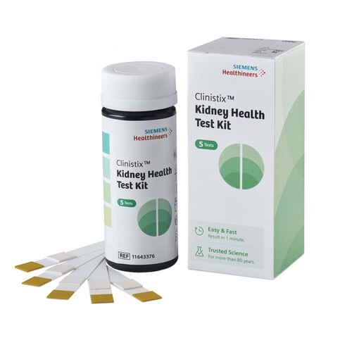 MON1244781CS - Siemens - Siemens Urinalysis Test Kit Clinistix Albumin / Creatinine / Creatinine Ratio 5 Tests per Kit CLIA Waived