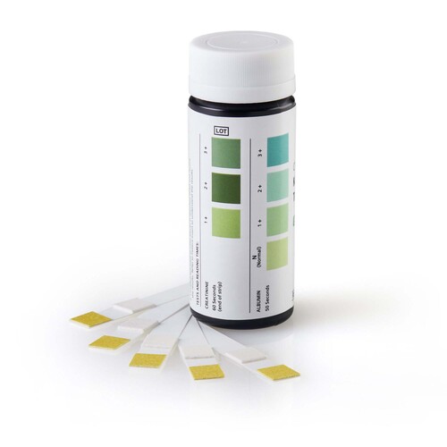 MON1244781CS - Siemens - Siemens Urinalysis Test Kit Clinistix Albumin / Creatinine / Creatinine Ratio 5 Tests per Kit CLIA Waived