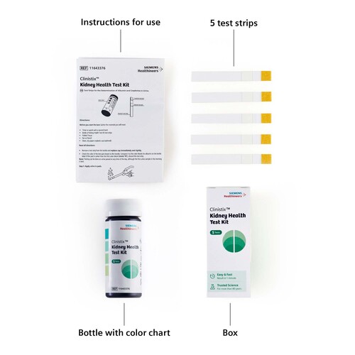 MON1244781CS - Siemens - Siemens Urinalysis Test Kit Clinistix Albumin / Creatinine / Creatinine Ratio 5 Tests per Kit CLIA Waived