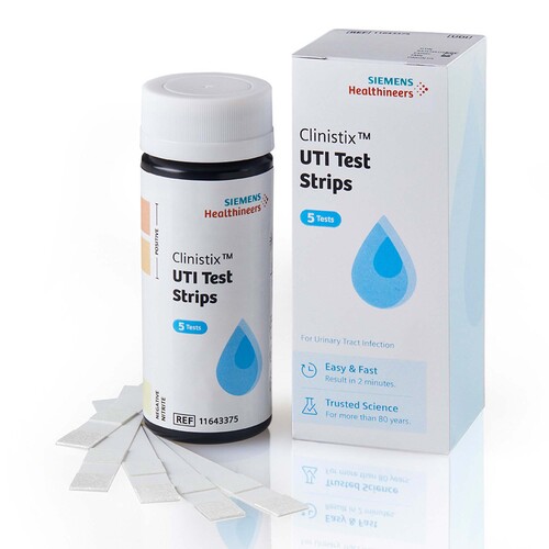 MON1244782CS - Siemens - Siemens Urinalysis Test Kit Clinistix Urinary Tract Infection Detection 5 Tests per Kit CLIA Waived