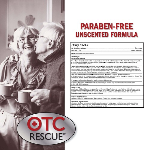 MON1244850CS - Veridian Healthcare LLC - Veridian Healthcare LLC Topical Pain Relief OTC RESCUE 4% Strength Lidocaine Patch 30 per Box, 8/CS