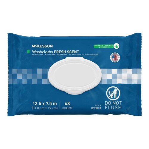 MON1246809PK - McKesson - McKesson Personal Cleansing Wipe Soft Pack Scented 48 Count, 48/PK