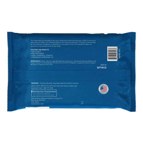 MON1246809PK - McKesson - McKesson Personal Cleansing Wipe Soft Pack Scented 48 Count, 48/PK