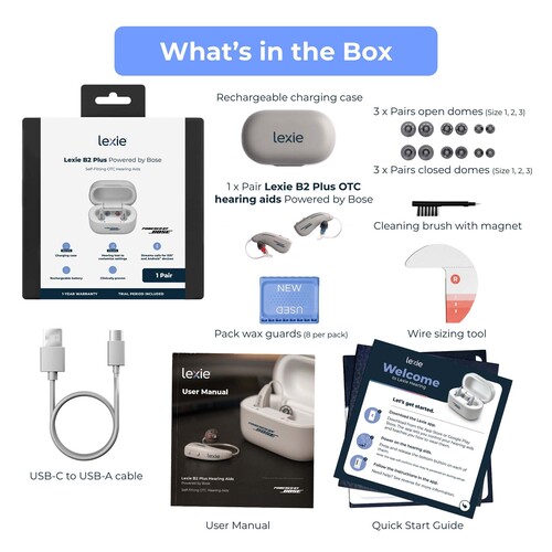 MON1256643CS - hearX USA - OTC Hearing Aid Lexie B2 Plus Powered by Bose
