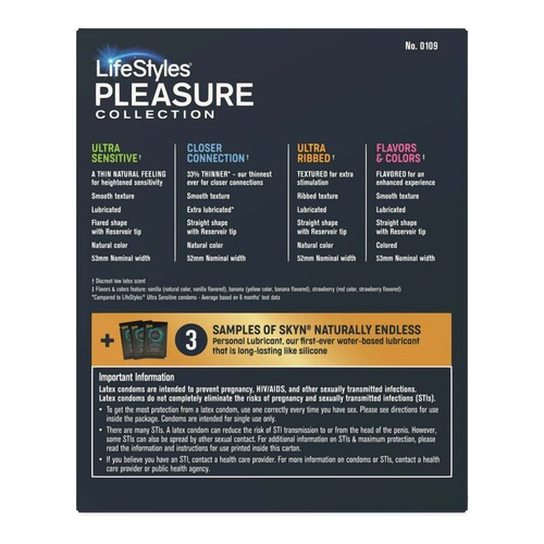 trojan pleasure variety pack lubricated condoms - 36 count Let's talk lube. From choosing the right kind to using it safely with  condoms, it's an essential step in protecting against STIs