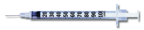 MON1371CS - BD - BD Insulin Syringe with Needle Lo-Dose&trade; Micro-Fine&trade; 1/2 mL 28 Gauge 1/2 Inch Attached Needle Without Safety, 100/BX, 5BX/CS