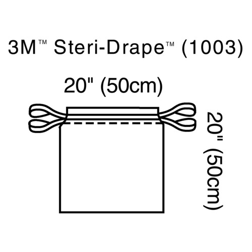 MON142526CS - 3M - 3M Surgical Drape Steri-Drape Isolation Drape 20 W X 20 L Inch Sterile, 40/CS