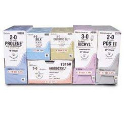 MON151243BX - J & J Healthcare Systems - J & J Healthcare Systems Nonabsorbable Suture with Needle Prolene&trade; Polypropylene STC-6 Straight Reverse Cutting Needle Size 10-0 Monofilament, 12/BX