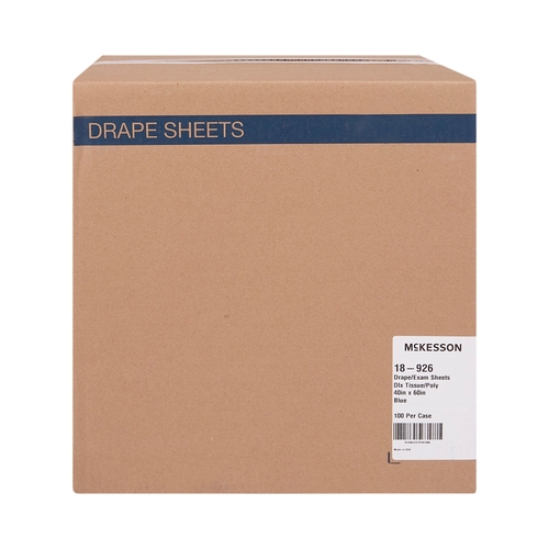 MON151556CS - McKesson - General Purpose Drape Physical Exam Drape 40 W X 60 L Inch NonSterile, 100/CS