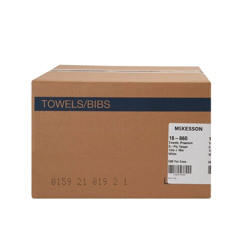 MON152050CS - McKesson - Procedure Towel 13" x 18" White, 500 EA/CS