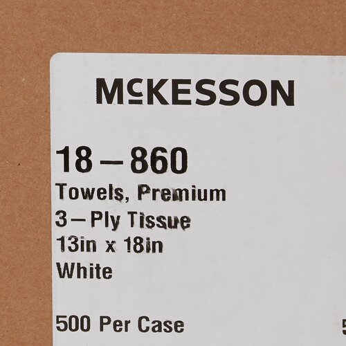 MON152050CS - McKesson - Procedure Towel 13" x 18" White, 500 EA/CS