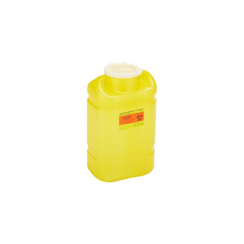 MON152482CS - BD - BD Chemotherapy Waste Container BD&trade; Yellow Base 18 H X 10-1/2 W X 7-1/2 D Inch Vertical Entry 5 Gallon