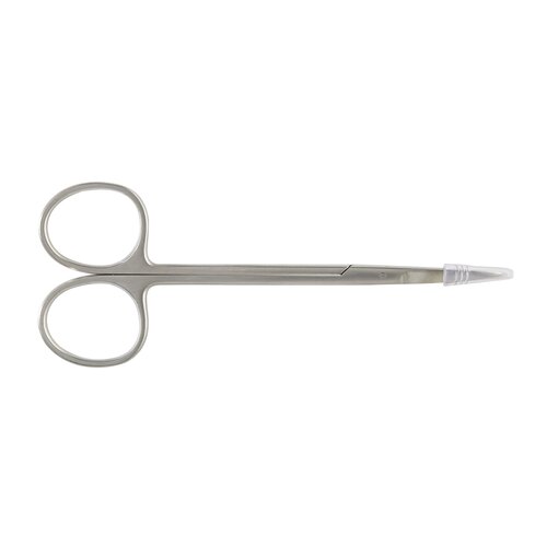 MON157507EA - Miltex Medical - Iris Scissors Miltex 4-1/2 Inch Surgical Grade Stainless Steel NonSterile Finger Ring Handle Curved Sharp/Sharp, 1/ EA