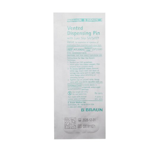 MON163255EA - B. Braun - B. Braun Standard Spike Dispensing Pin Safsite&reg;