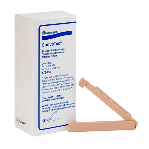 MON164641BX - Convatec - Convatec Tail Closure Clamp ConvaTec&reg; Flexible Plastic, 10EA/BX