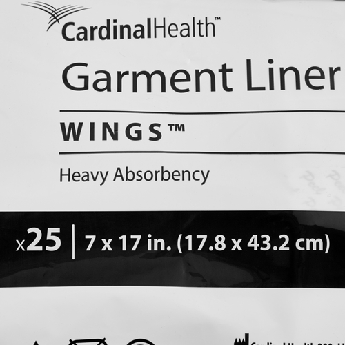 MON165216CS - Cardinal Health - Cardinal Health Wings&trade; Incontinence Liner, 7" X 17", Moderate Absorbency, Polymer Core, One Size Fits Most