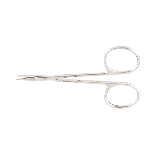 MON169392EA - Integra Lifesciences - Iris Scissors Miltex 4 Inch Length OR Grade German Stainless Steel NonSterile Finger Ring Handle Curved Blade Sharp Tip / Sharp Tip, 1/EA