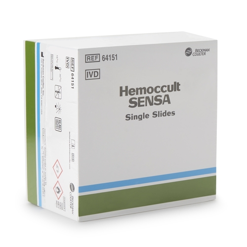MON174823BX - Beckman Coulter - Hemoccult&reg; Sensa&trade; Rapid Diagnostic Test Kit, Single Slides Fecal Occult Blood Test (FOB) CLIA Waived, 100EA/BX