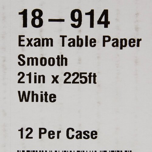 MON180612CS - McKesson - Table Paper 21 Inch White Smooth, 12EA/CS