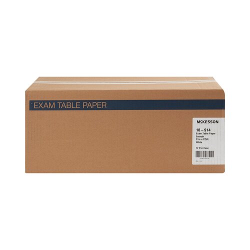 MON180612CS - McKesson - Table Paper 21 Inch White Smooth, 12EA/CS