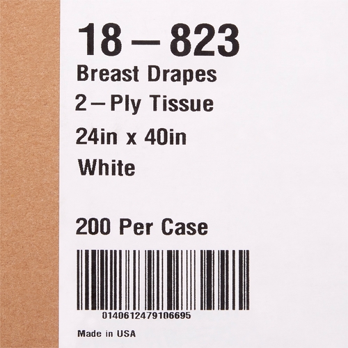 MON180616CS - McKesson - General Purpose Drape Breast Drape 24 W X 40 L Inch NonSterile, 200/CS