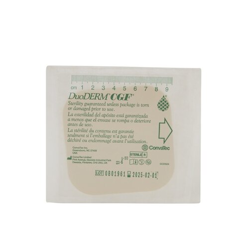 MON181329BX - Convatec - Hydrocolloid Dressing DuoDERM&reg; CGF&trade; 4" X 4" Square, 5EA/BX