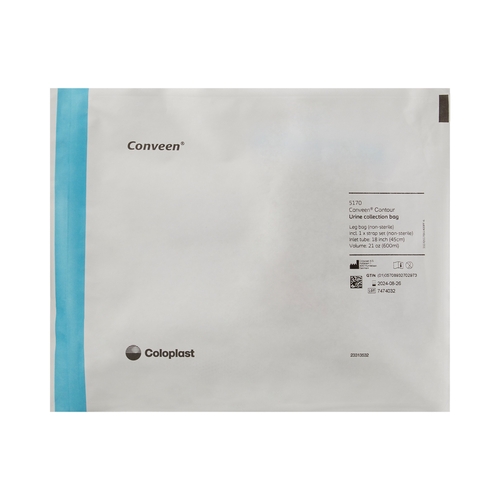 MON181522EA - Coloplast - Coloplast Urinary Leg Bag Conveen Security+ Anti-Reflux Valve 600 mL Polyethylene