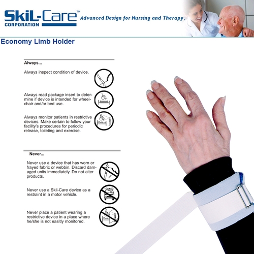 MON185773PR - Skil-Care - Wrist / Ankle Restraint Dispos-A-Cuff One Size Fits Most Strap Fastening 1-Strap, 1/PR
