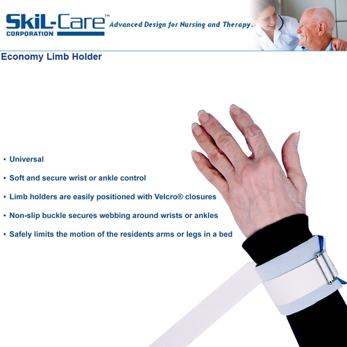 MON185773PR - Skil-Care - Wrist / Ankle Restraint Dispos-A-Cuff One Size Fits Most Strap Fastening 1-Strap, 1/PR