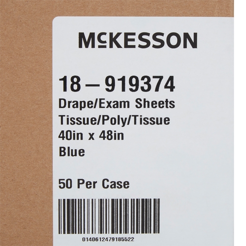 MON186268CS - McKesson - General Purpose Drape Drape Sheet 40 W X 48 L Inch NonSterile, 50/CS
