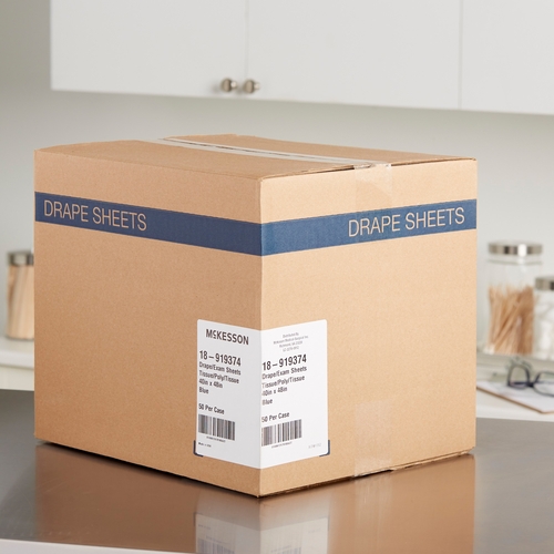 MON186268CS - McKesson - General Purpose Drape Drape Sheet 40 W X 48 L Inch NonSterile, 50/CS