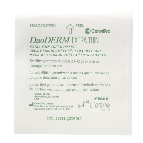 MON187665BX - Convatec - DuoDERM&reg; Hydrocolloid Dressing Extra Thin - 6" x 6"