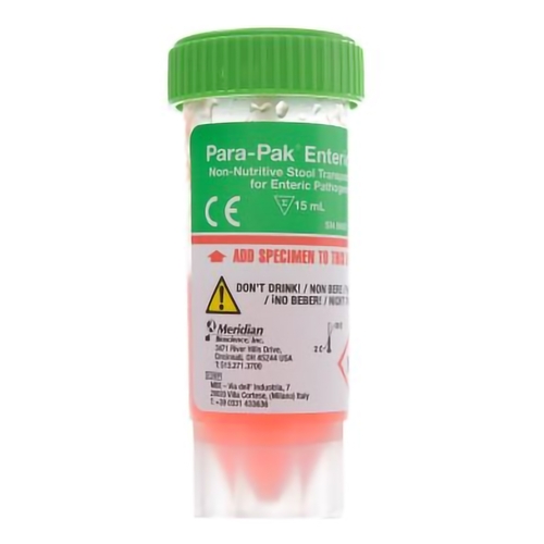 MON190726PK - Meridian - Meridian Stool Specimen Container Para-Pak Single-Vial 15 mL Fill (0.5 oz.) Screw Cap with Sampling Device Warning Label / Patient Information NonSterile, 20/PK