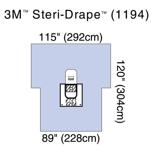 MON191833CS - 3M - Orthopedic Drape 3M Steri-Drape Arthroscopy Drape with Pouch 89 W X 125 L Inch Sterile, 5/CS