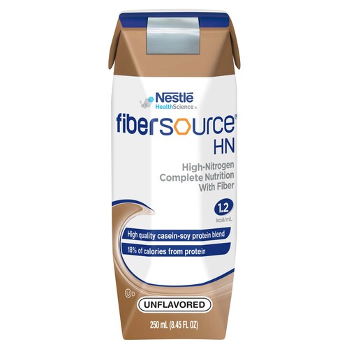 MON193812EA - Nestle Healthcare Nutrition - Nestle Healthcare Nutrition Fibersource&reg; HN Tube Feeding Formula, 250 mL Carton, Ready to Use, Unflavored, Adult