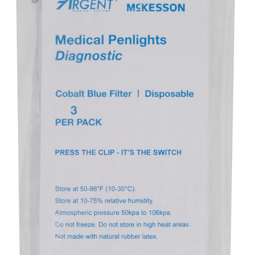 MON193986EA - McKesson - McKesson Penlight White Light with Cobalt Filters 4-1/2" Disposable, 1/EA