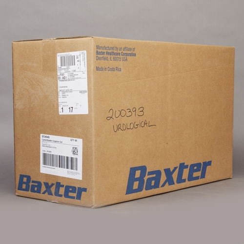MON200393CS - Baxter - Baxter Cysto-Bladder Irrigation Set 81" 1 Lead Plastic, 48 EA/CS
