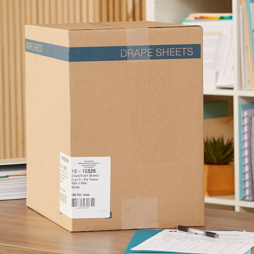 MON201056CS - McKesson - McKesson General Purpose Drape Physical Exam Drape 40 W X 60 L Inch NonSterile, 100/CS