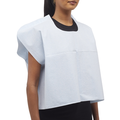 MON201064CS - McKesson - Exam Cape Blue Front / Back Opening Without Closure Unisex, 100/CS