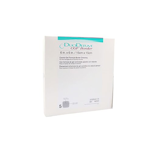 MON201708EA - Convatec - Hydrocolloid Dressing DuoDERM&reg; CGF&reg; Border 6" X 6" Square