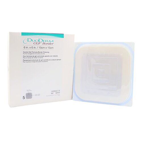 MON201708EA - Convatec - Hydrocolloid Dressing DuoDERM&reg; CGF&reg; Border 6" X 6" Square