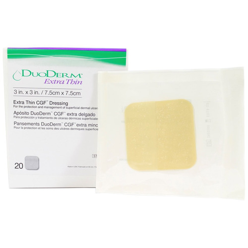 MON202159BX - Convatec - Convatec Hydrocolloid Dressing DuoDERM&reg; Extra Thin 6" X 7" Triangle, 10EA/BX